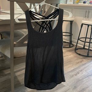 Lululemon Grey & black workout tank